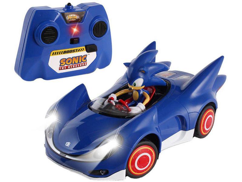 Carrinho de Controle Remoto Sonic 7 Funções Fun - Azul - Carrinho